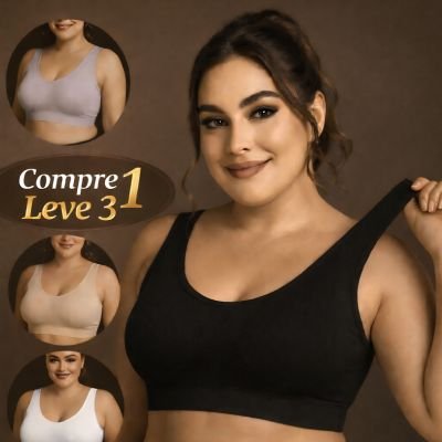 Kit 3 Sutiãs Confort Sem Costura